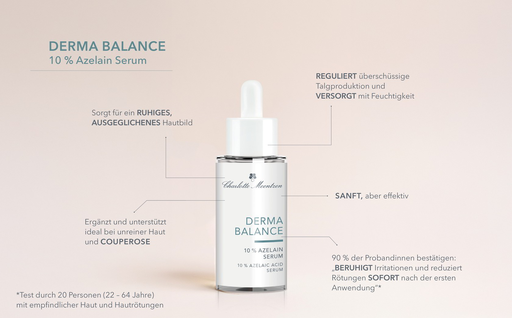 Sorgt für ruhiges & ausgeglichenes Hautbild, reguliert überschüssige Talgproduktion & versorgt mit Feuchtigkeit, sanft, aber effektiv, ergänzt und untertsützt bei unreiner Haut und Couperose.